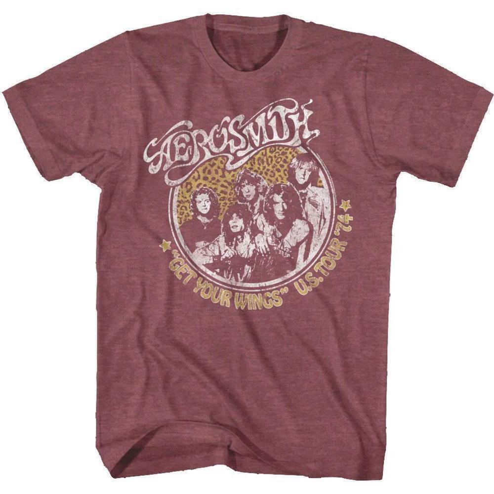 Get Your Wings U.S. Tour 74 Aerosmith Retro Rock Fan Tee T-Shirt
